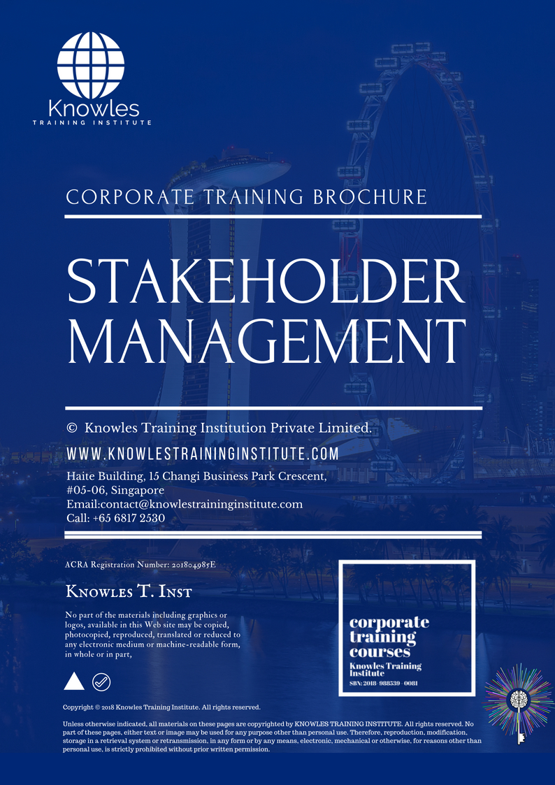 Stakeholder Management Training Course In Singapore Knowles Training