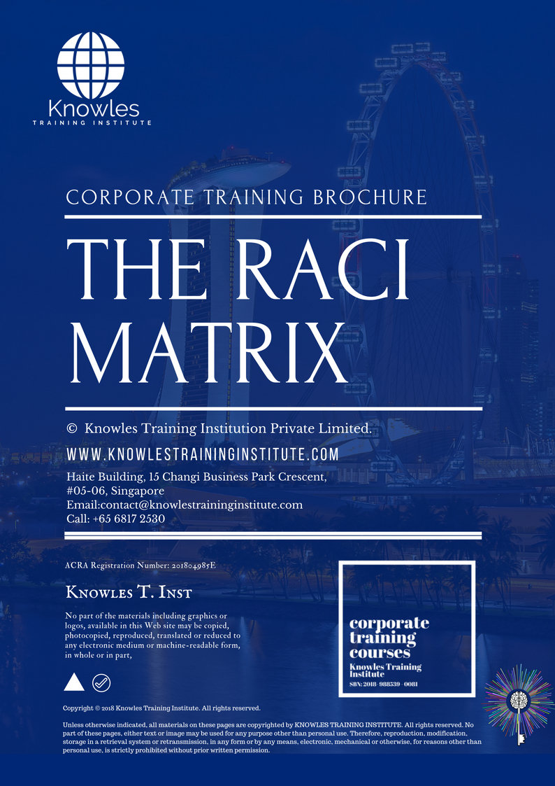 Course Brochure For The Raci Matrix