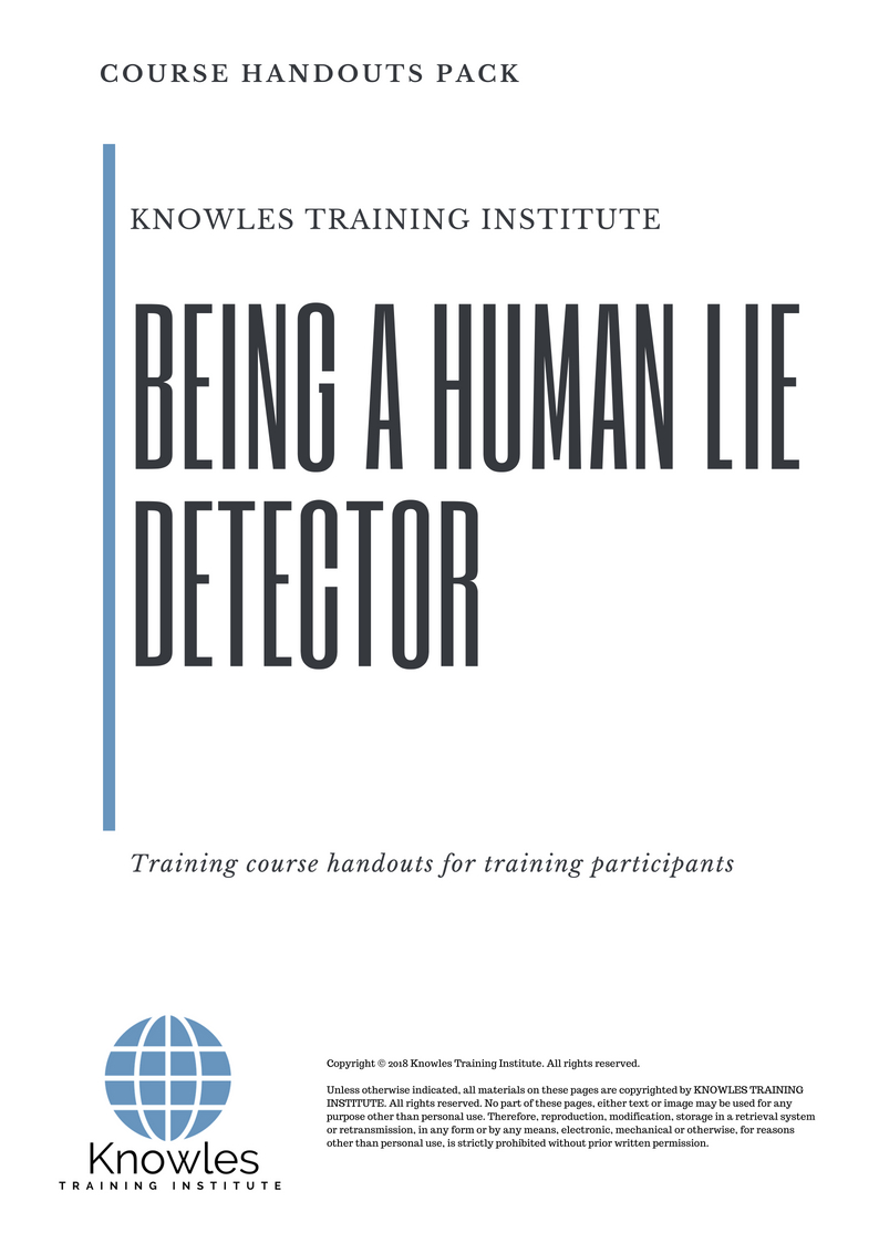 Course Handouts For Being A Human Lie Detector