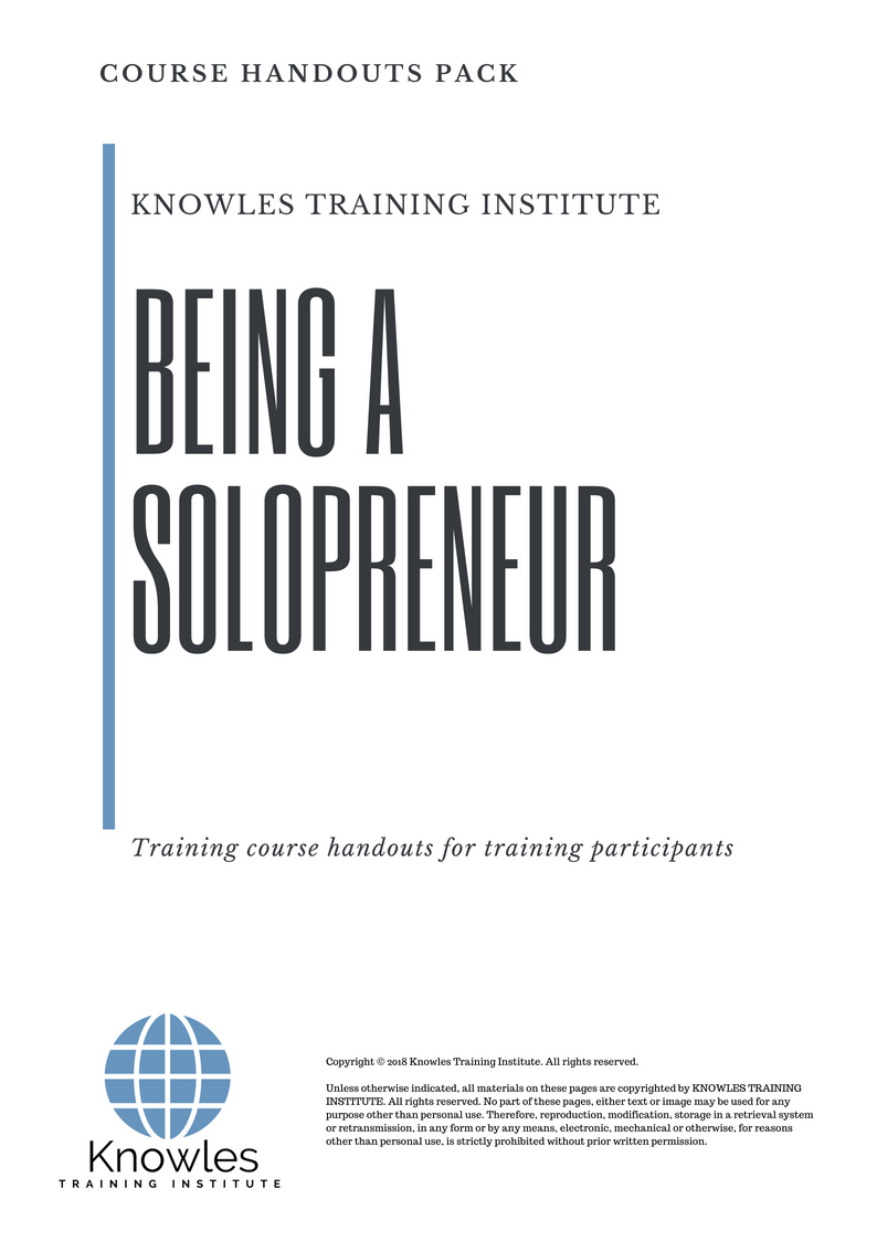 Course Handouts For Being A Solopreneur
