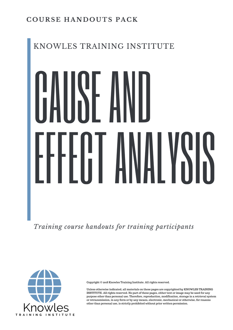 Course Handouts For Cause And Effect Analysis