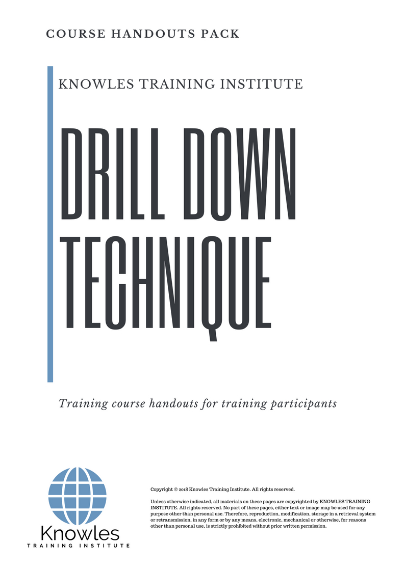 Course Handouts For Drill Down Technique