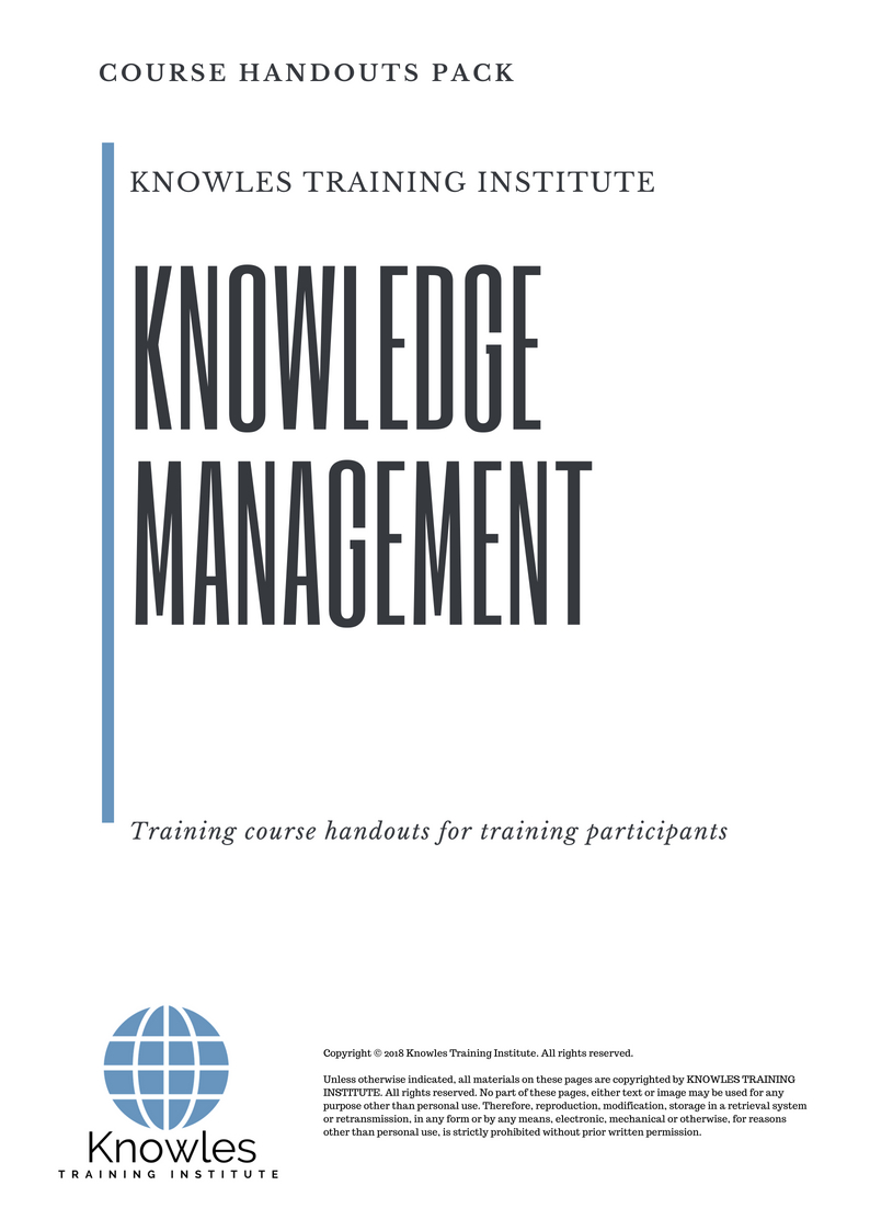 Course Handouts For Knowledge Management