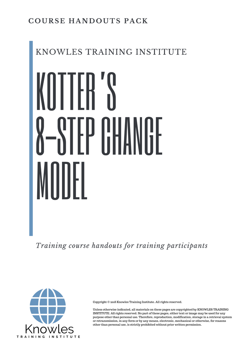 Course Handouts For Kotter’S 8-Step Change