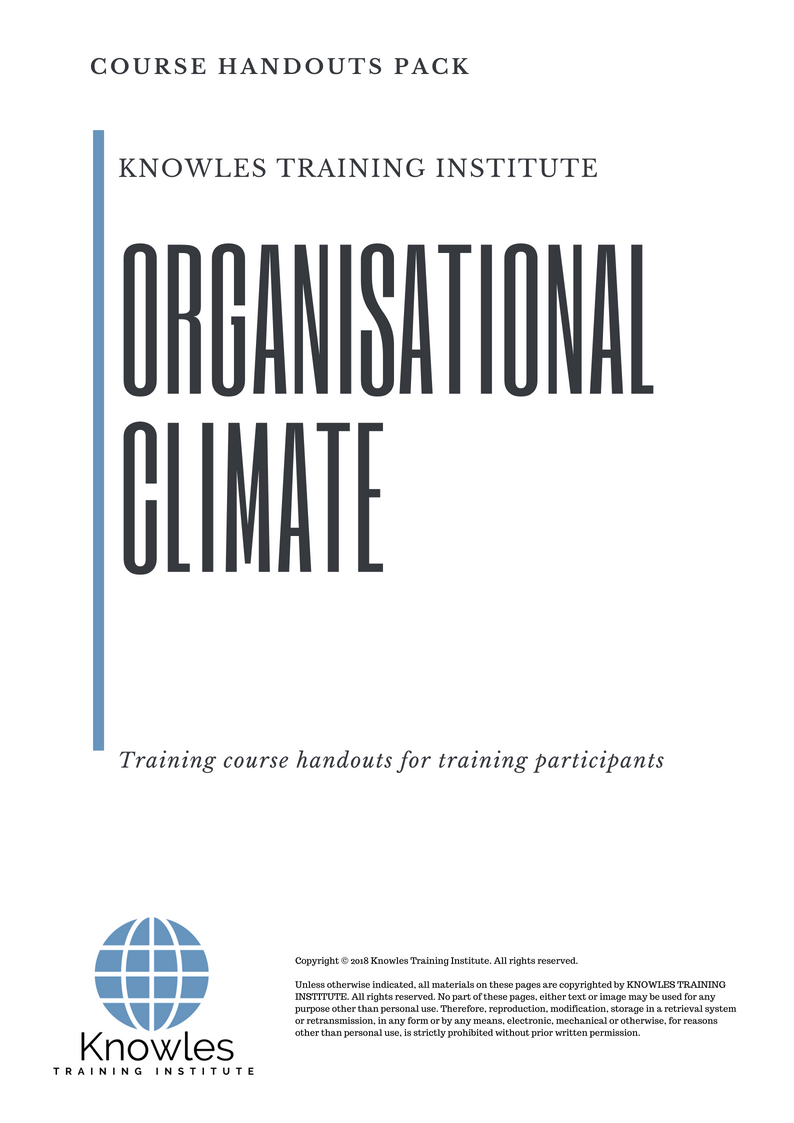Course Handouts For Organisational Climate