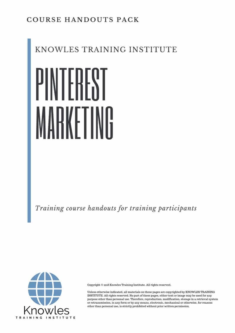 Course Handouts For Pinterest Marketing