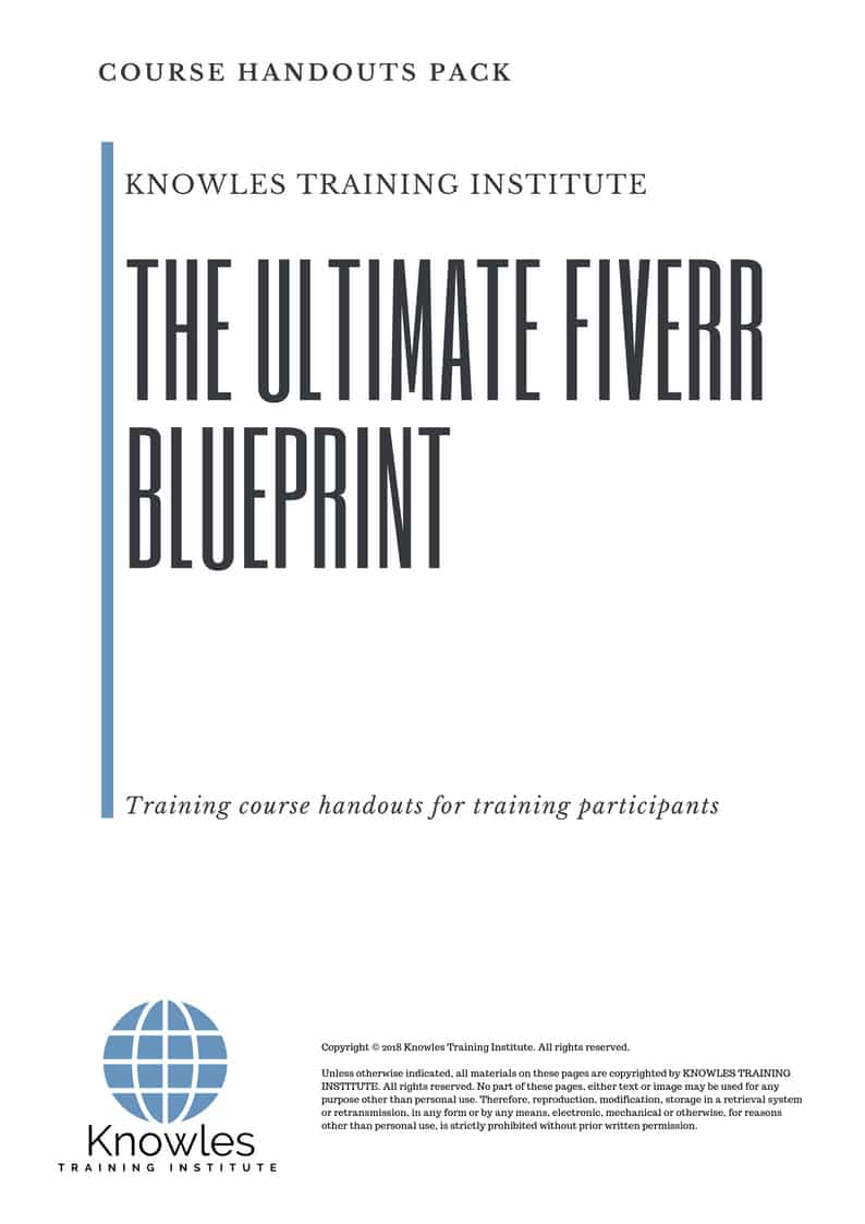 Course Handouts For The Ultimate Fiverr Blueprint