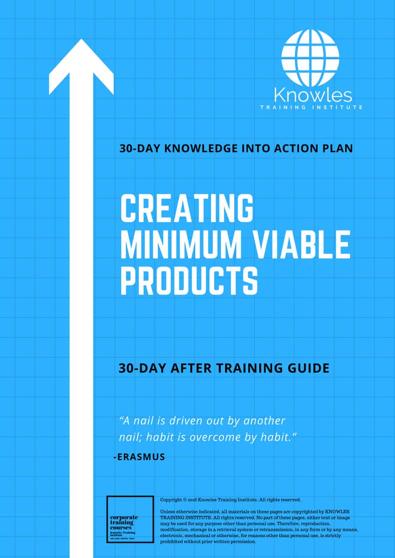 Creating Minimum Viable Products 30-Day Action Plan