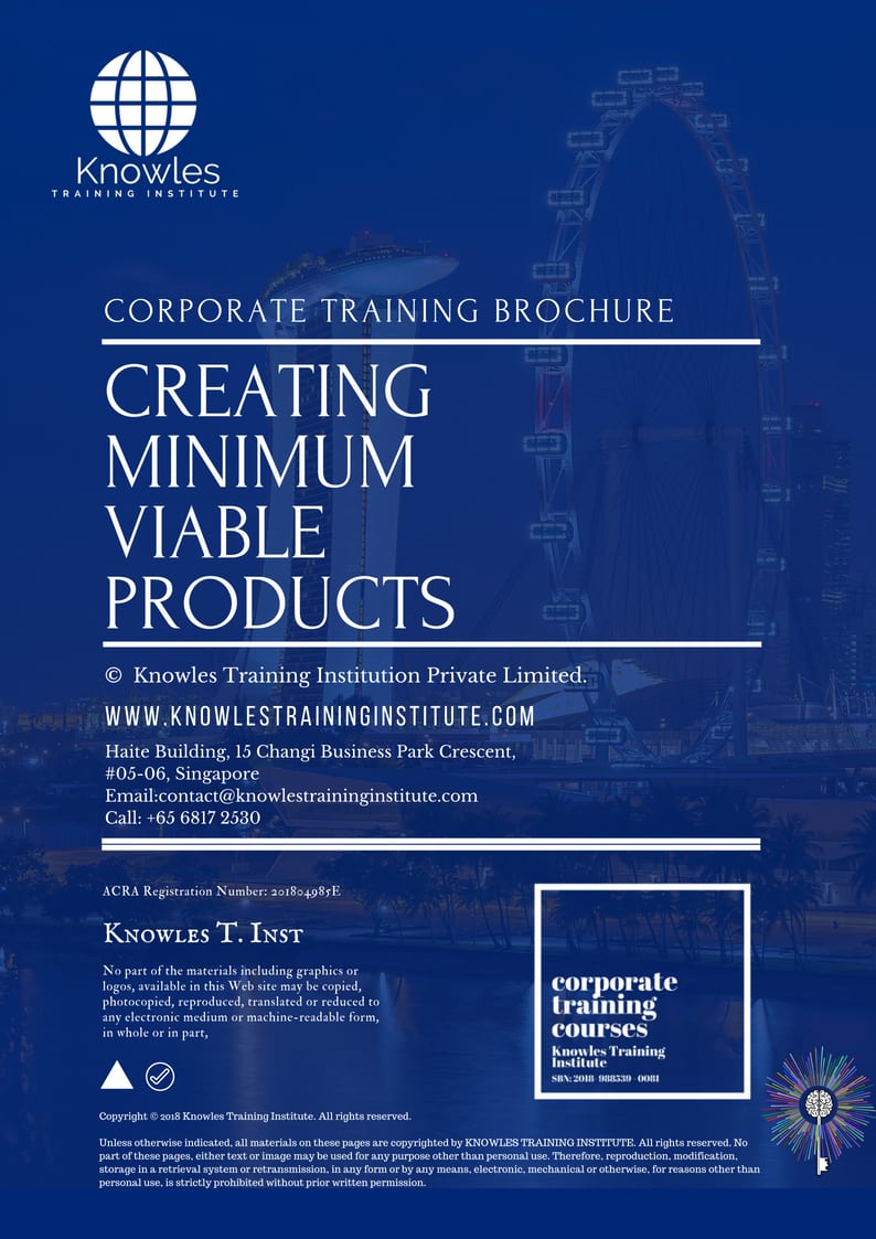 Creating Minimum Viable Products Course Brochure