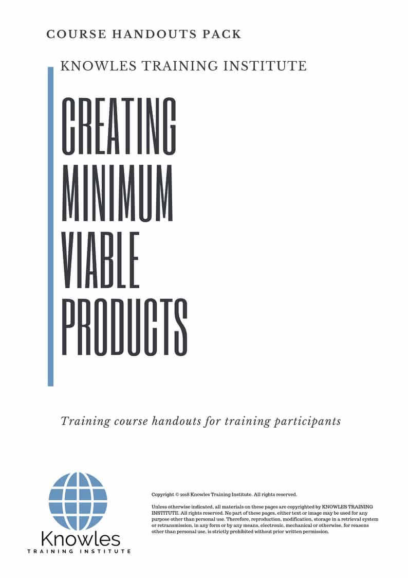 Creating Minimum Viable Products Course Handouts