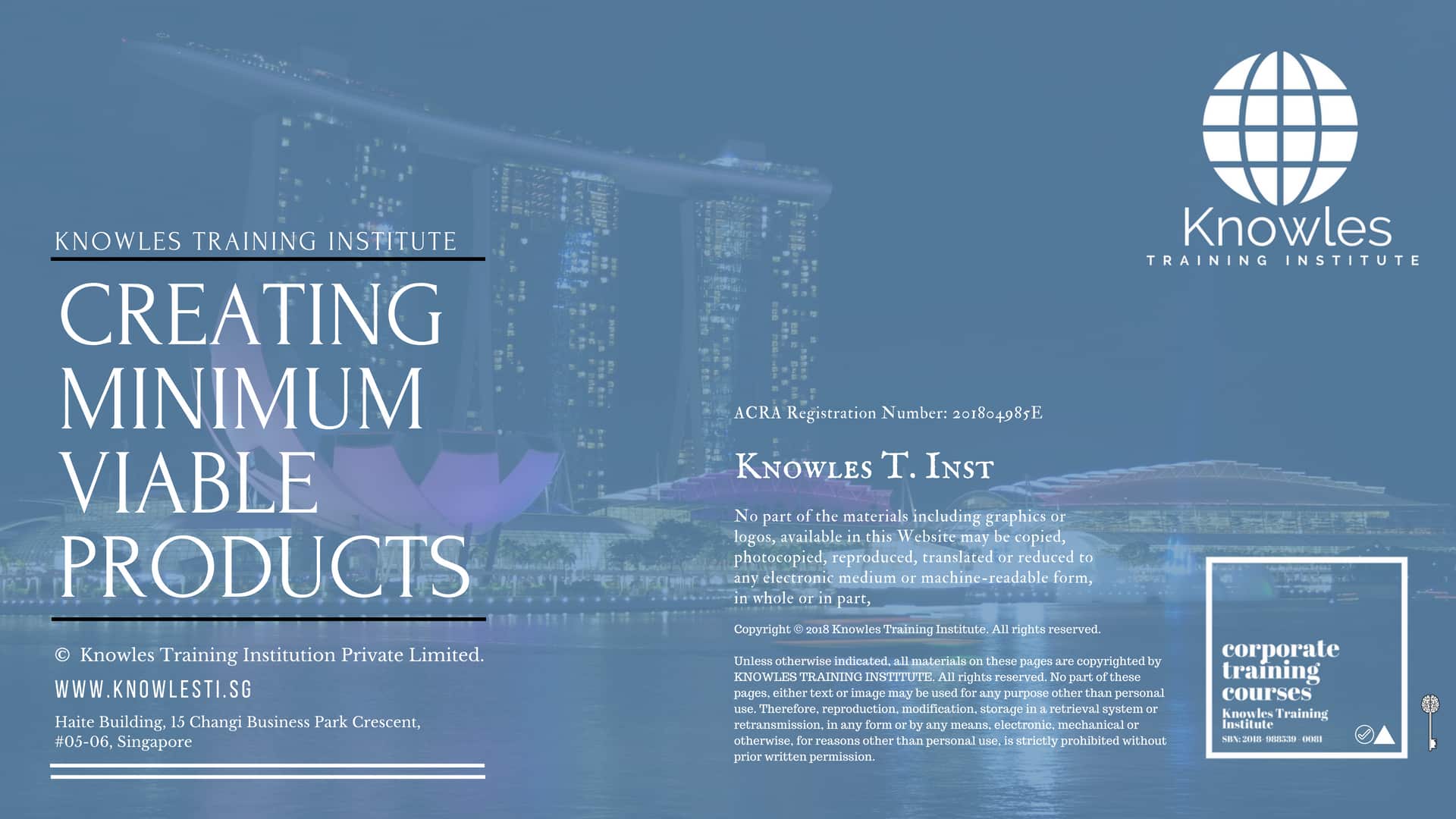 Creating Minimum Viable Products Course in Singapore