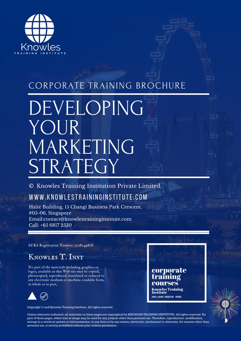 Developing Your Marketing Strategy Course Brochure