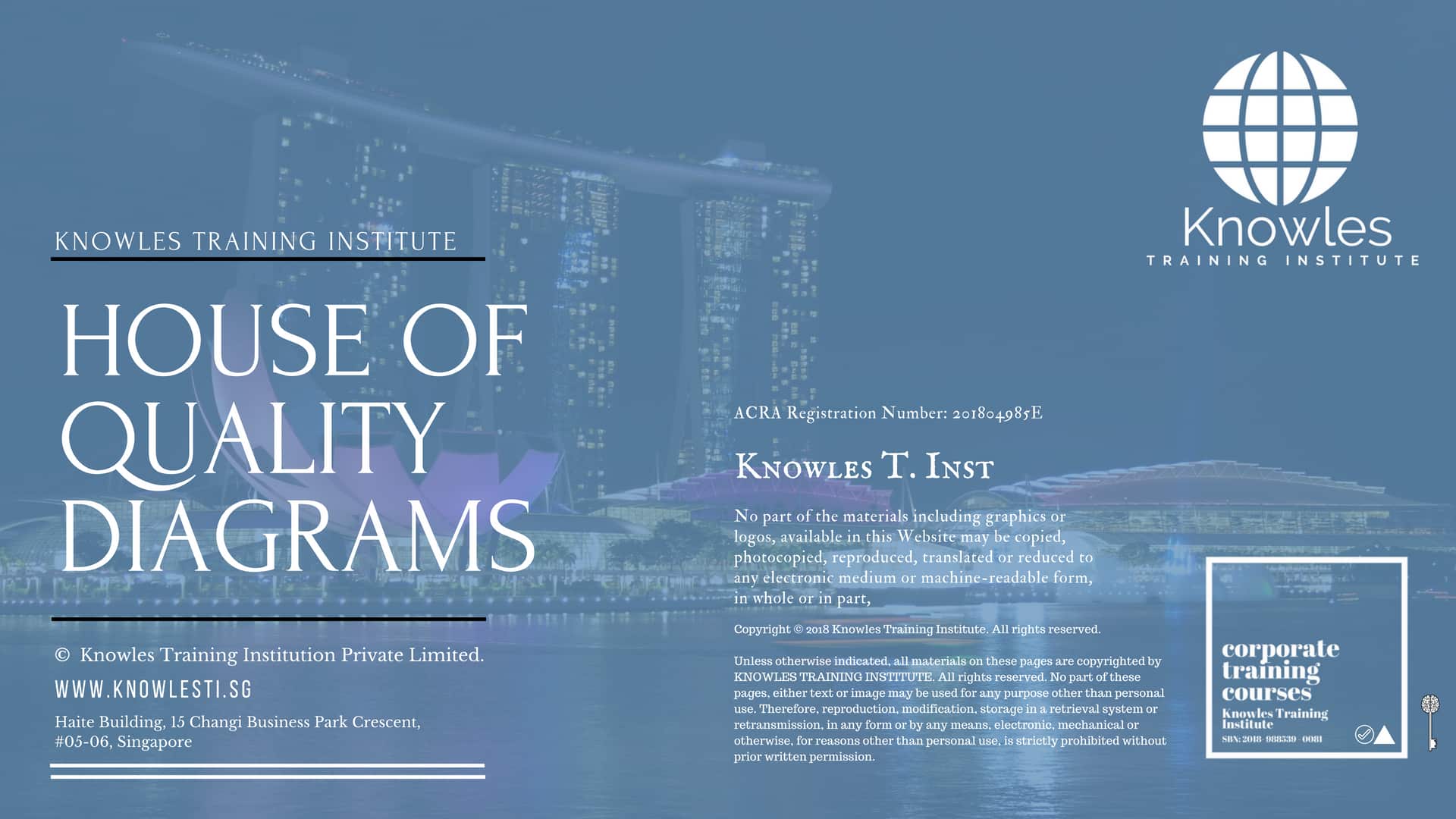 House Of Quality Diagrams Course in Singapore