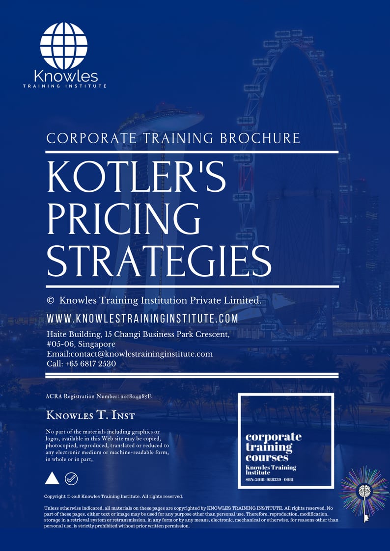 Kotler’s Pricing Strategies Course Brochure