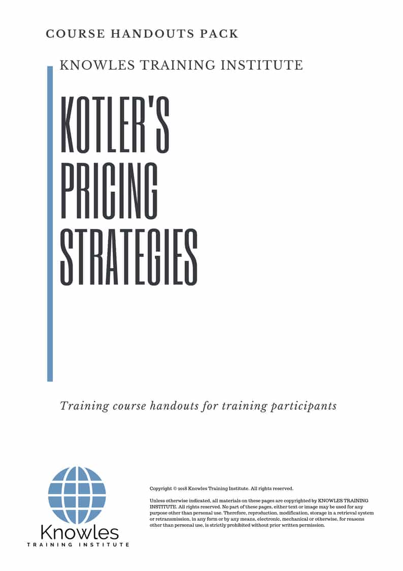 Kotler’s Pricing Strategies Course Handouts