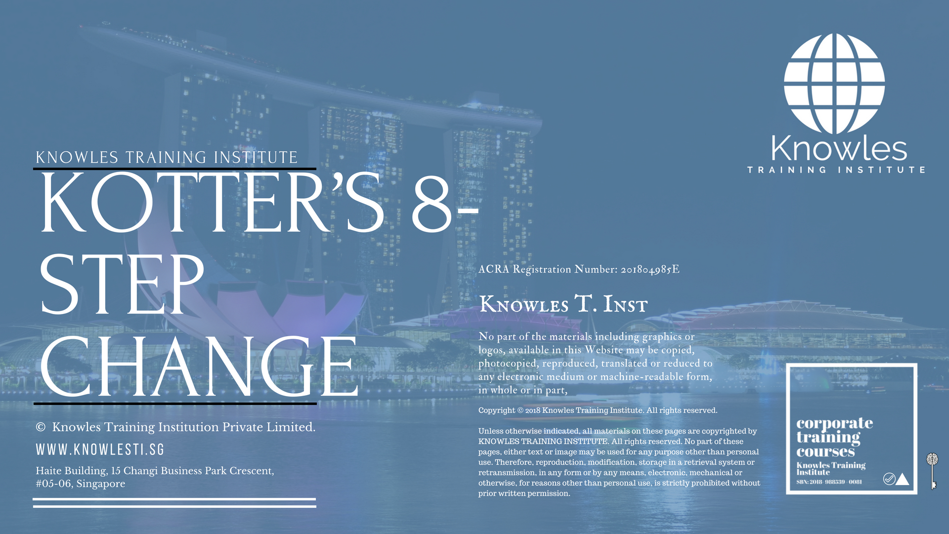 Kotter’S 8-Step Change Training Course in Singapore