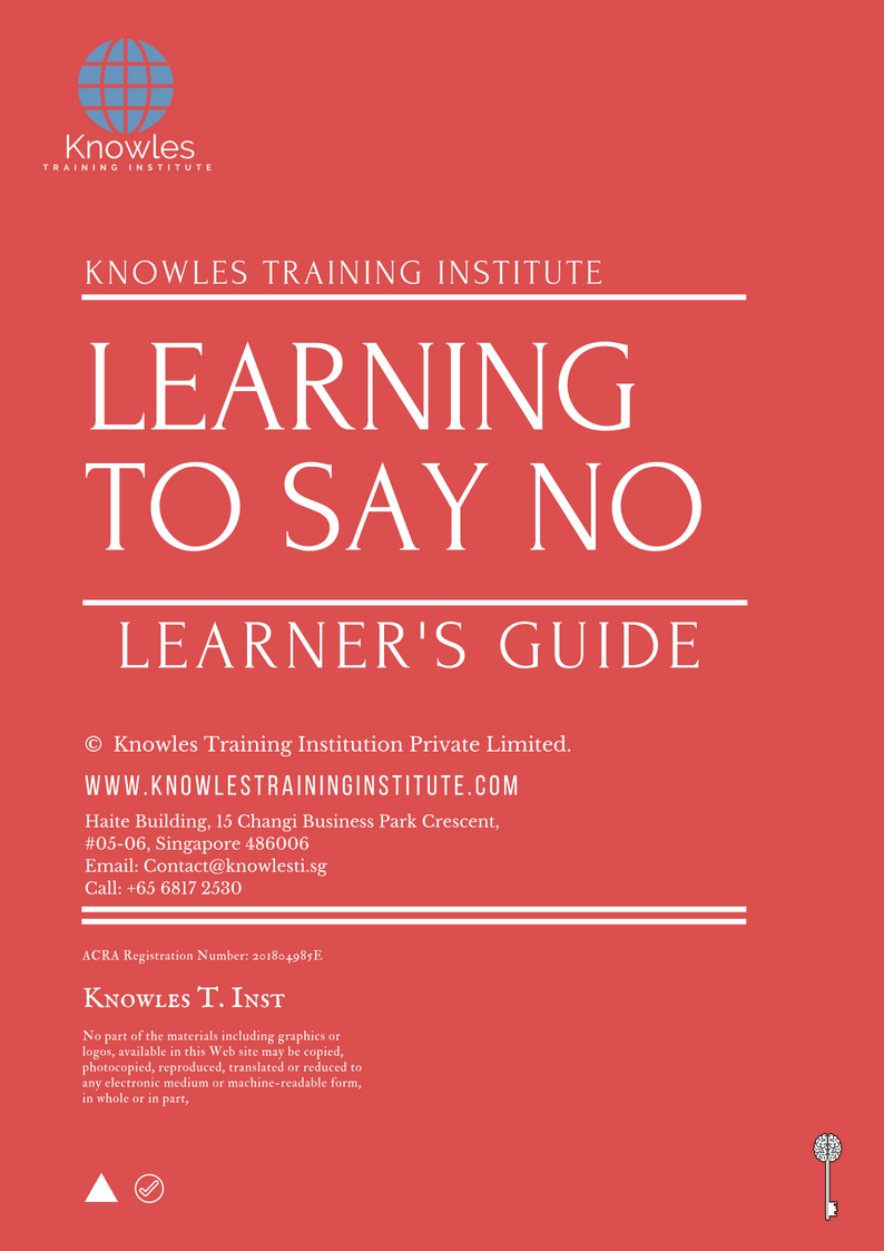 Learner’s Guide For Learning To Say No