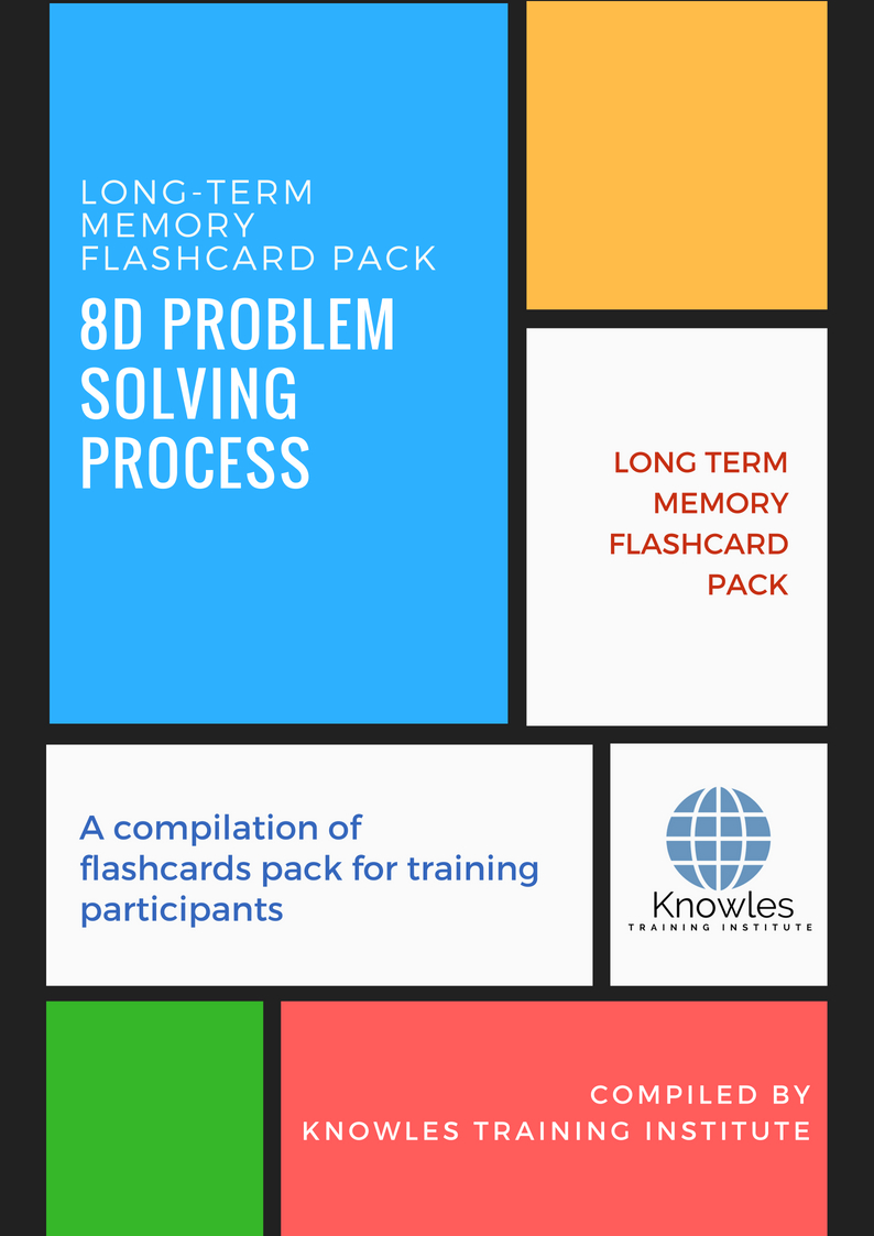 Long-Term Memory Flashcards Pack For 8D Problem Solving Process