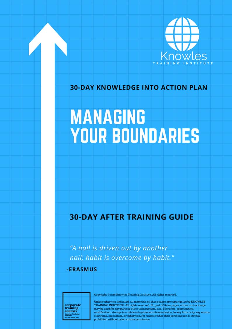 Managing Your Boundaries 30-Day Action Plan