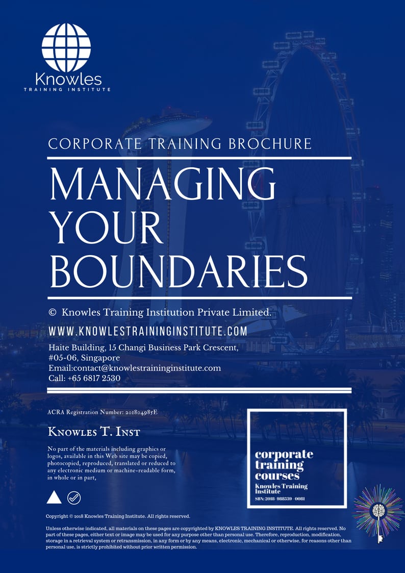 Managing Your Boundaries Course Brochure