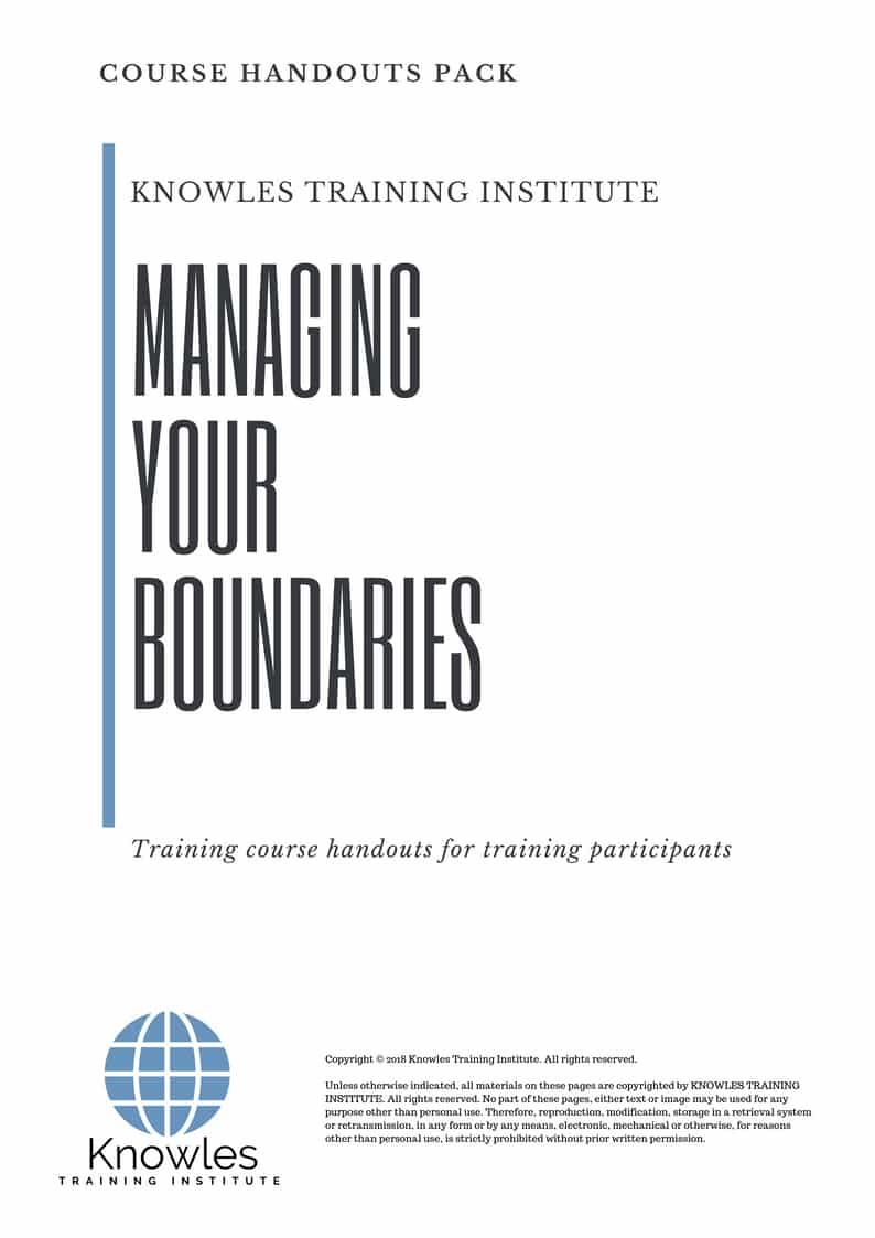 Managing Your Boundaries Course Handouts