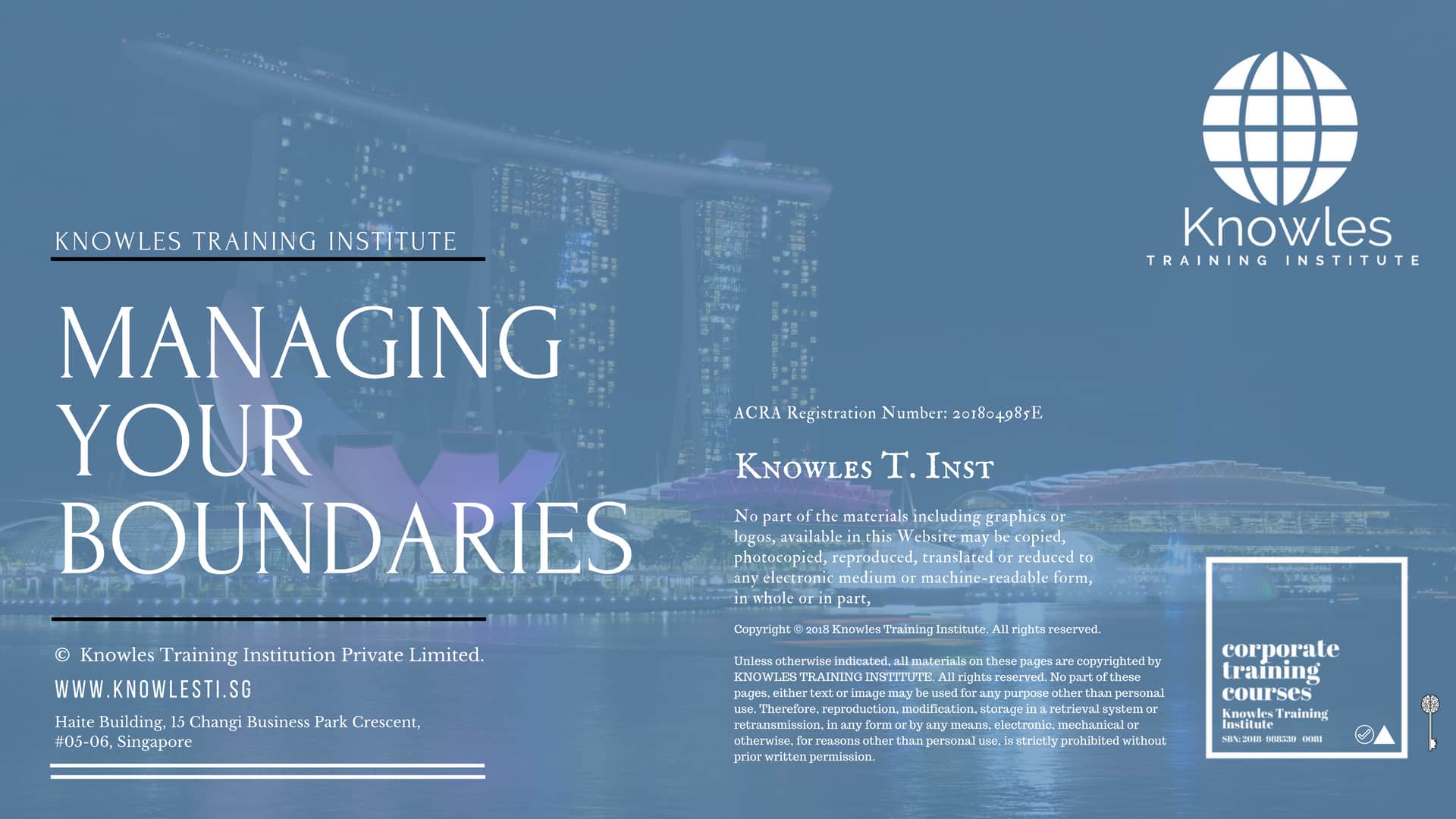 Managing Your Boundaries Course in Singapore