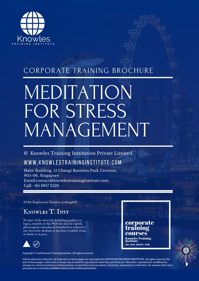 Meditation For Stress Management Course Brochure