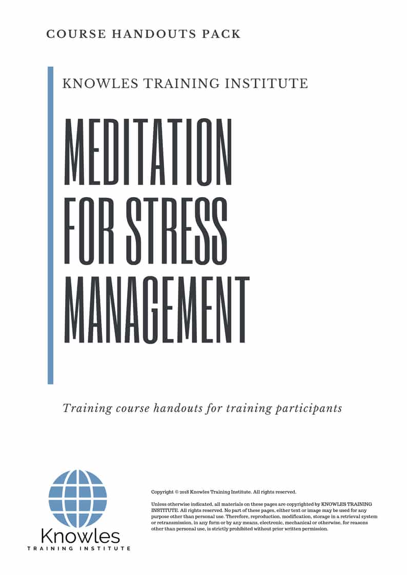Meditation For Stress Management Course Handouts