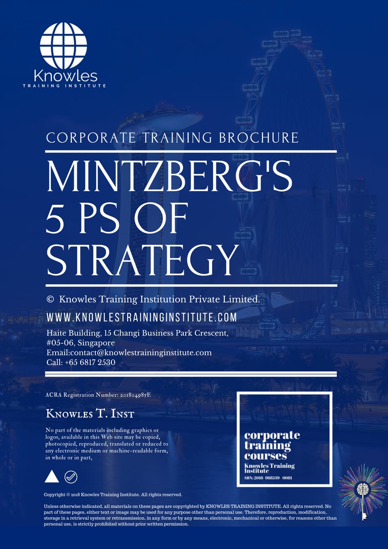 Mintzberg’s 5 Ps Of Strategy Course Brochure