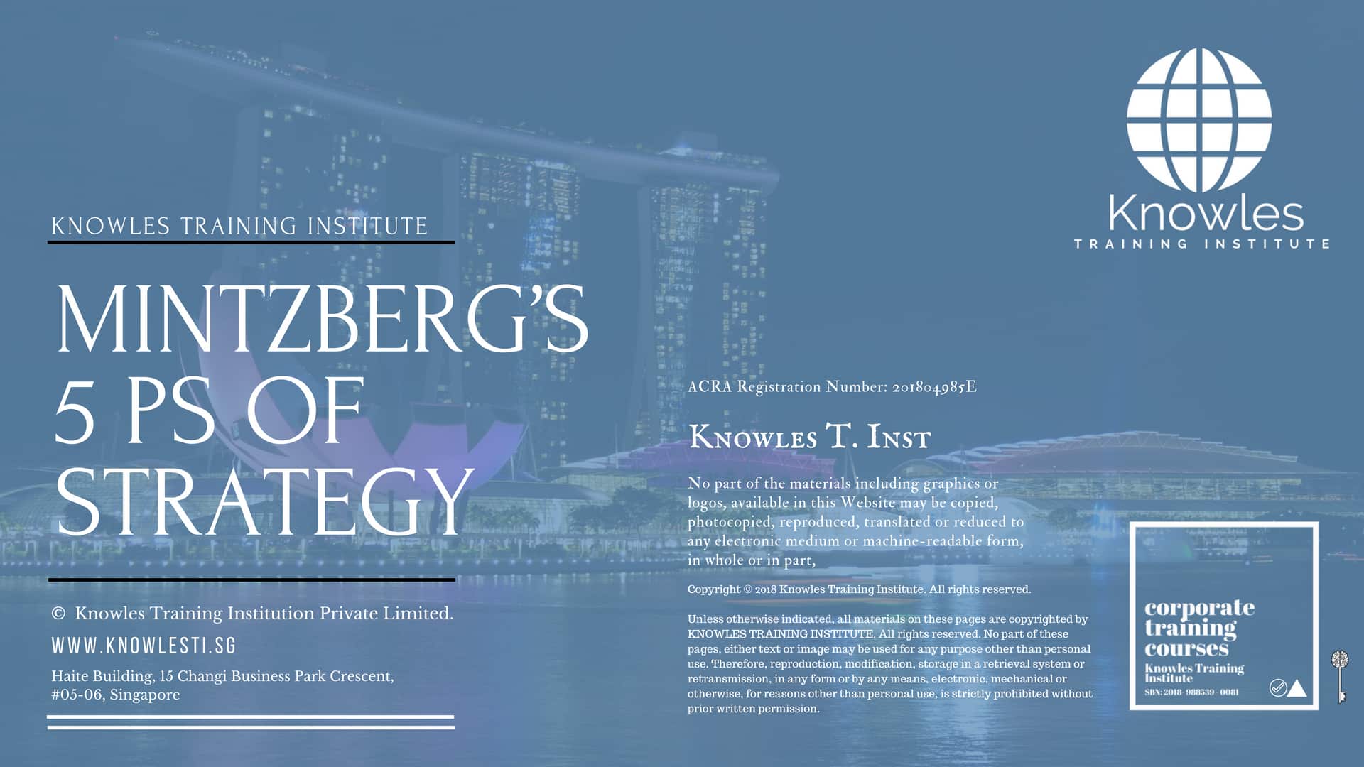 Mintzberg’s 5 Ps Of Strategy Course in Singapore