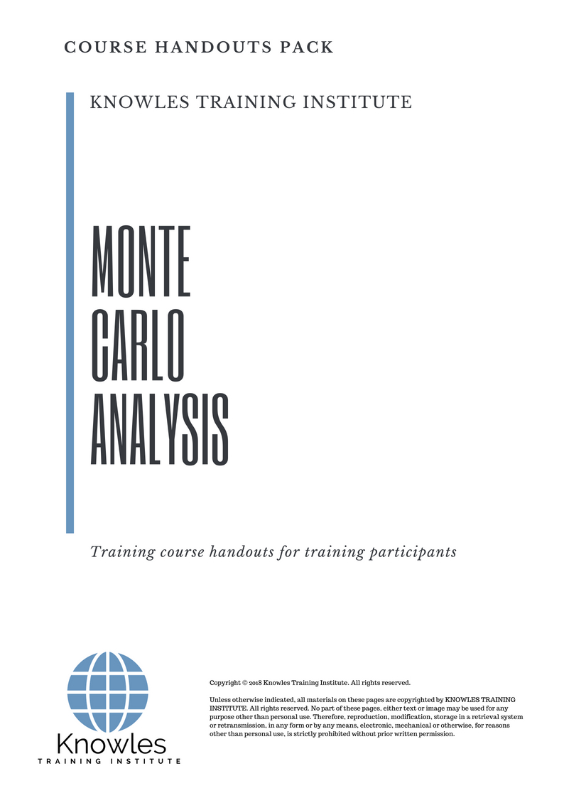 Monte Carlo Analysis Course Handouts