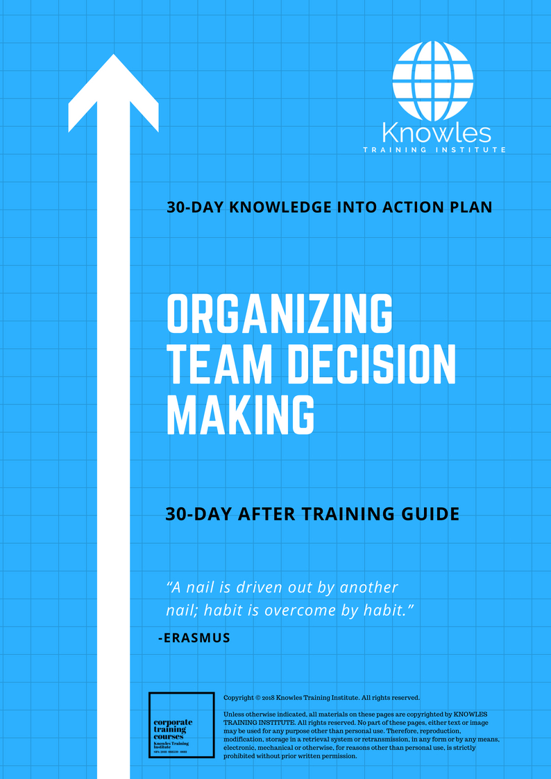 Organizing Team Decision Making 30-Day Action Plan