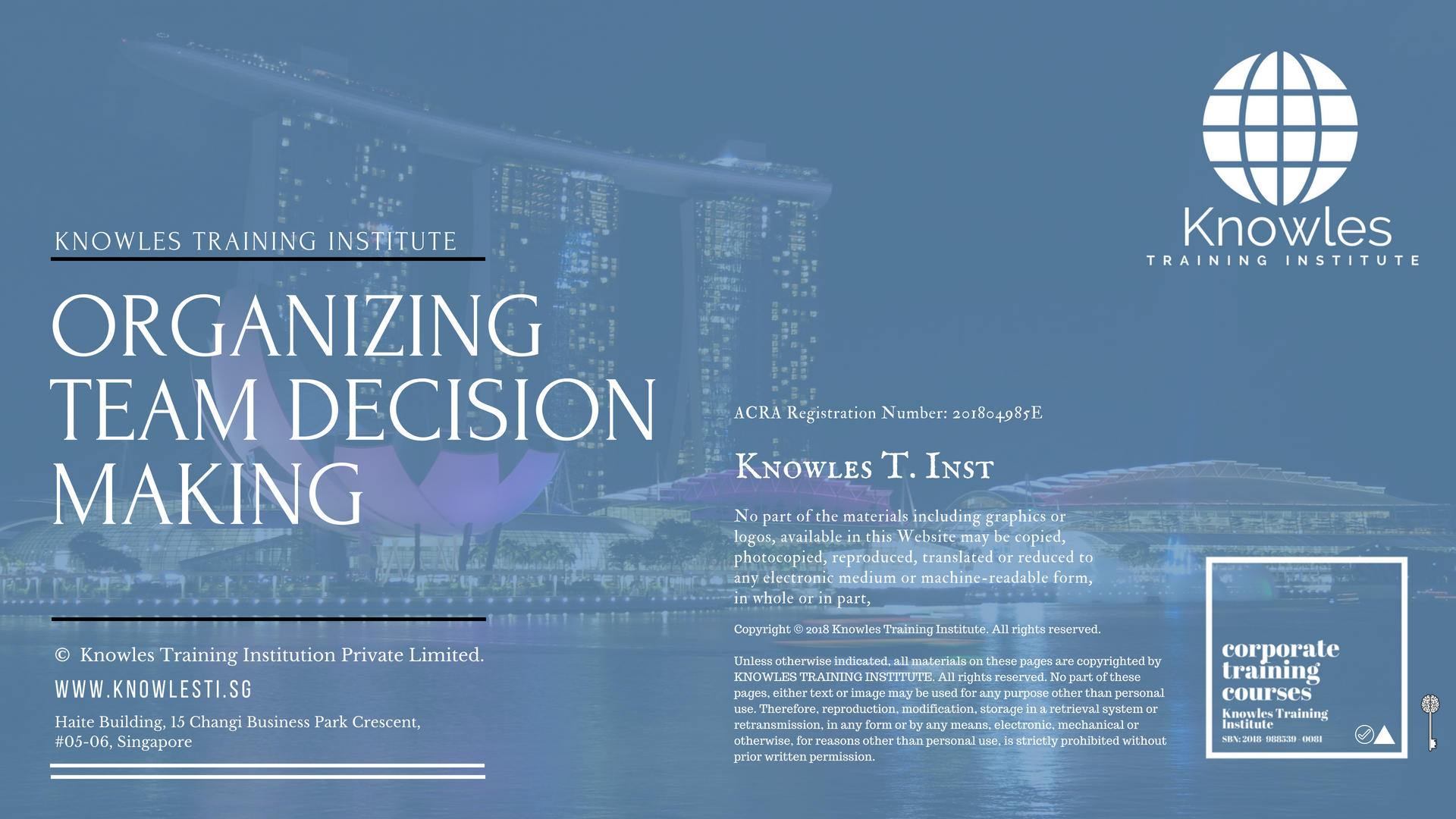 Organizing Team Decision Making Course in Singapore