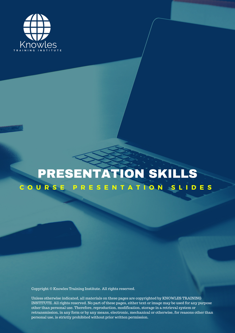 PPT Slides Used During Course For Presentation Skills