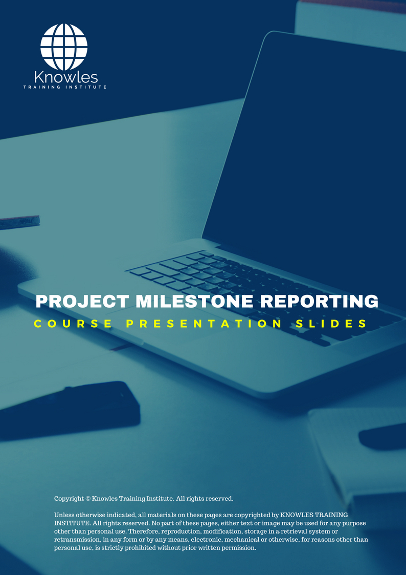 PPT Slides Used During Course For Project Milestone Reporting