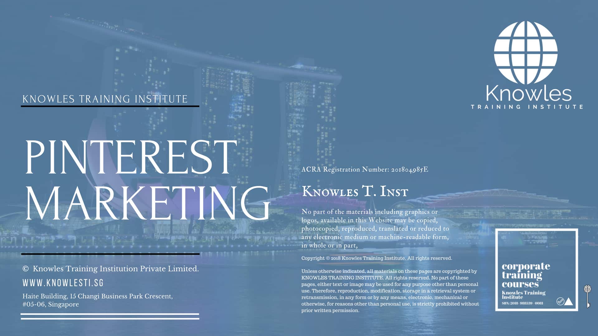 Pinterest Marketing Training Course in Singapore