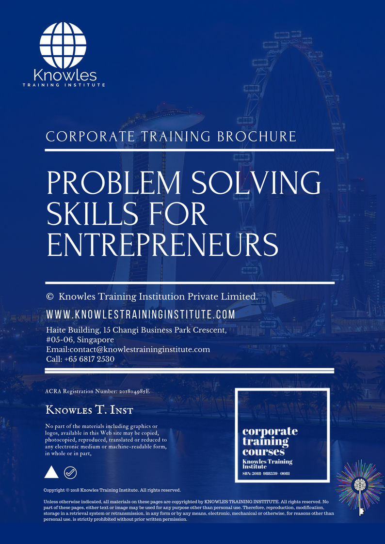 Problem Solving Skills For Entrepreneurs course brochure
