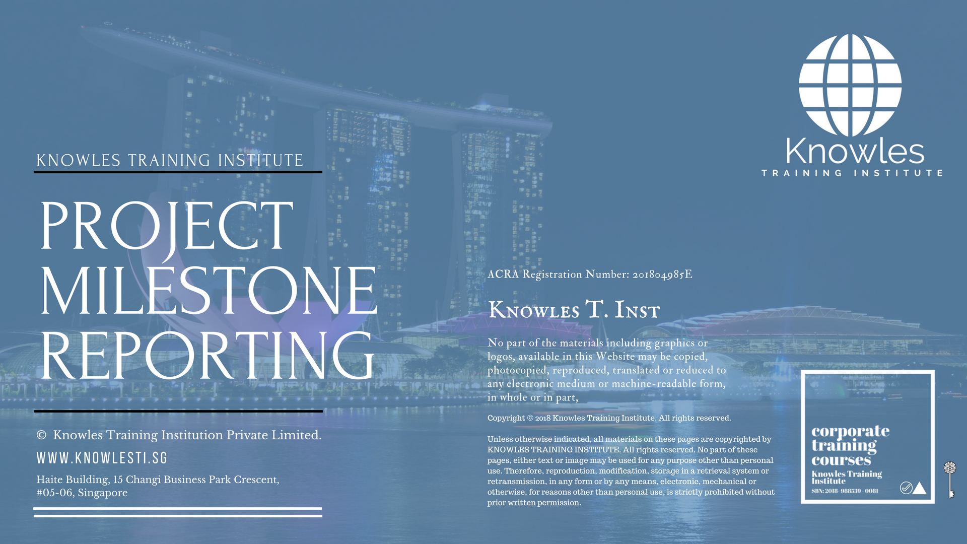 Project Milestone Reporting Training Course in Singapore