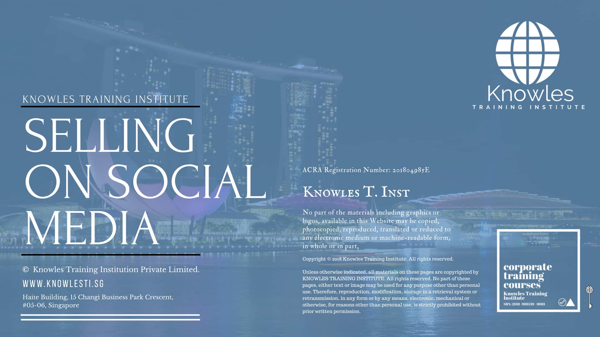 Selling On Social Media Training Course in Singapore