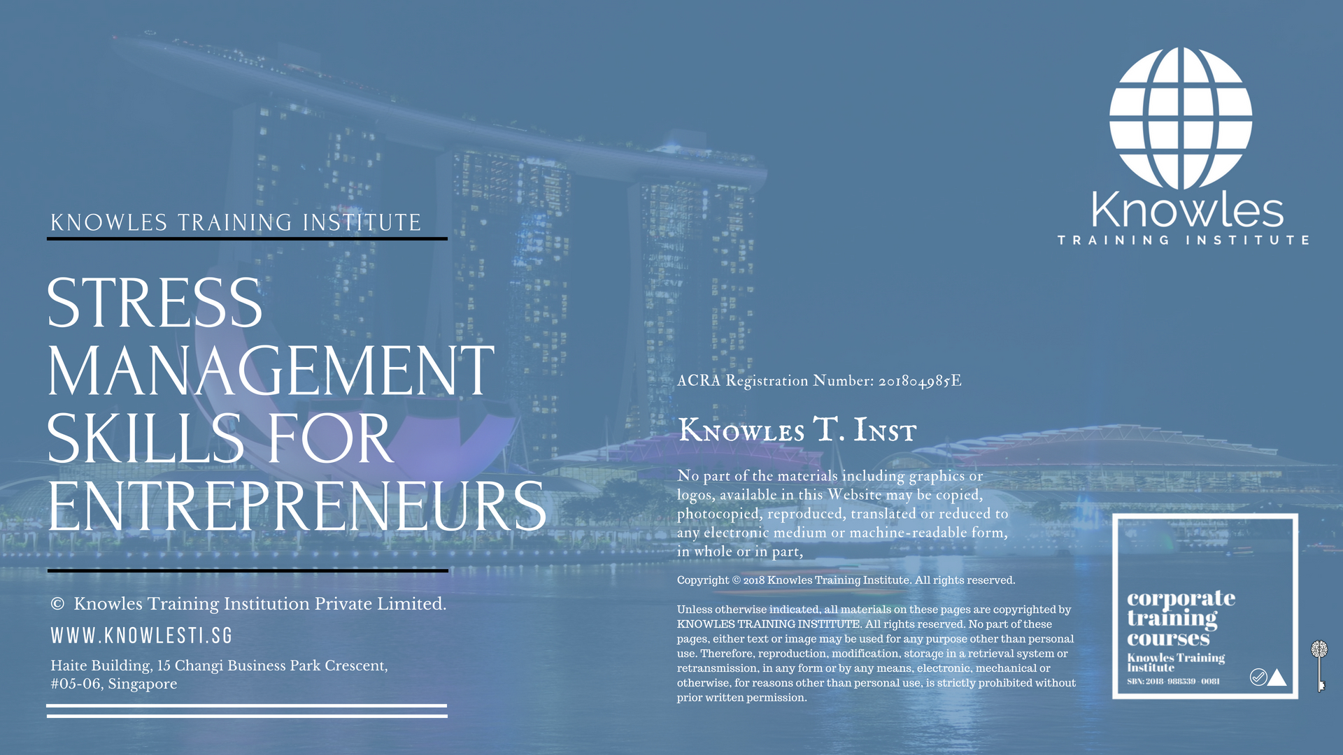 Stress Management Skills For Entrepreneurs Course in Singapore