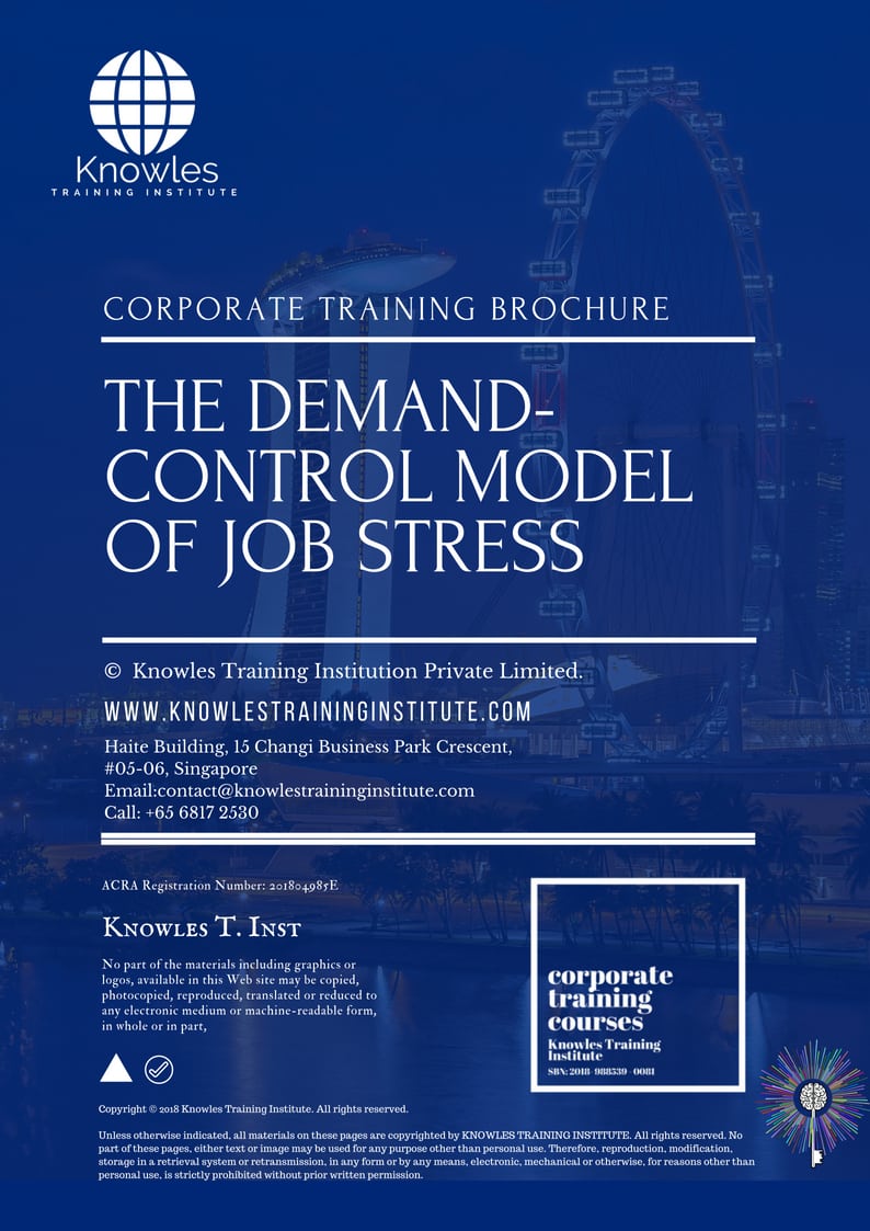 The Demand-Control Model Of Job Stress Course Brochure