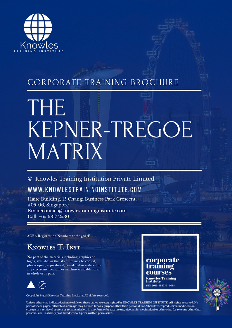The Kepner-Tregoe Matrix Course Brochure