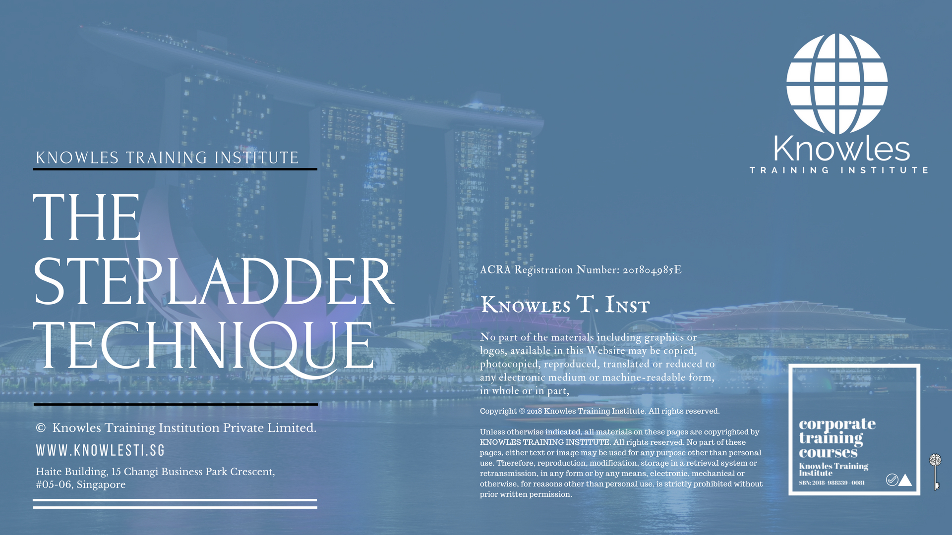 The Stepladder Technique Course in Singapore
