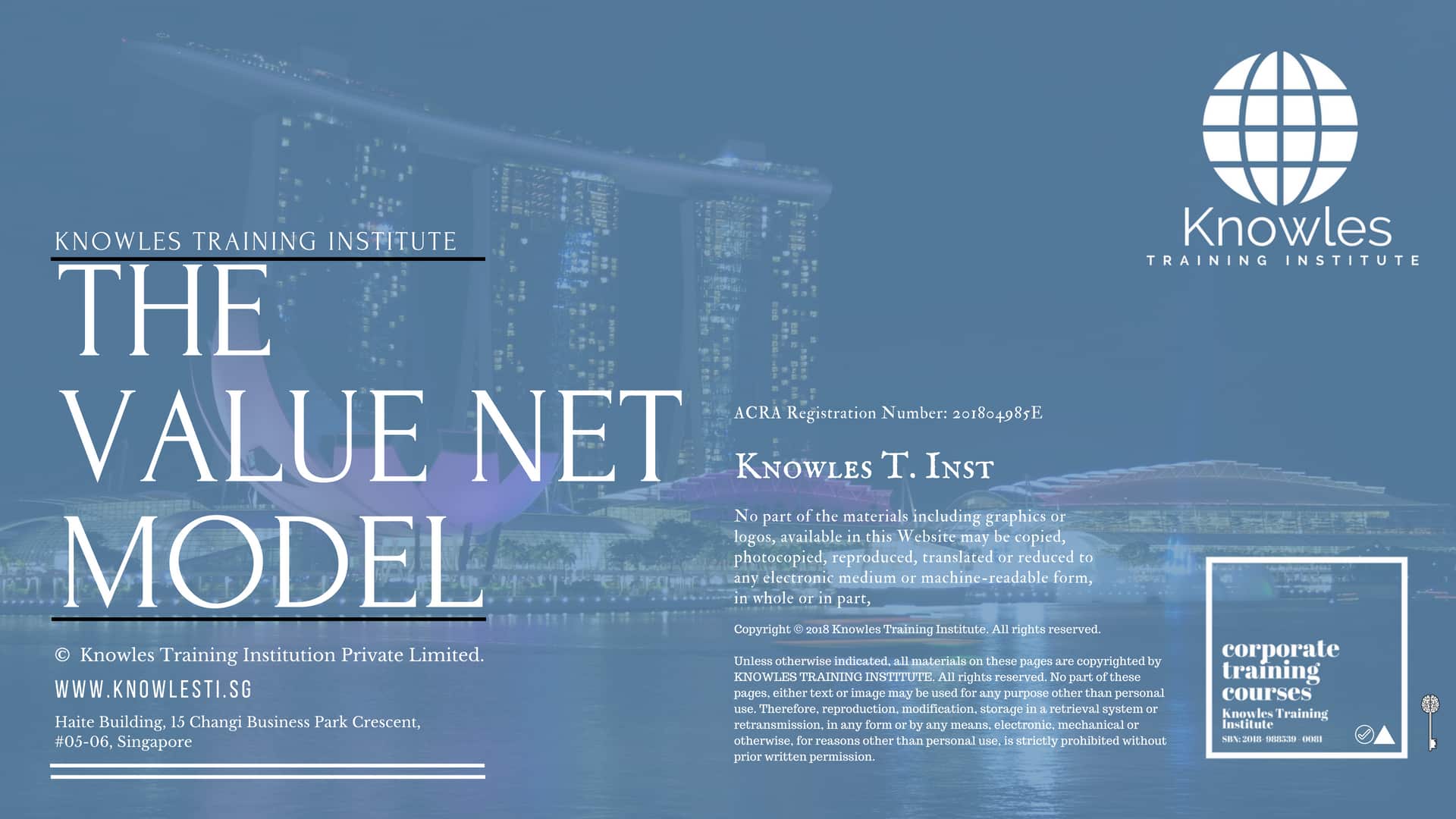 The Value Net Model Course in Singapore