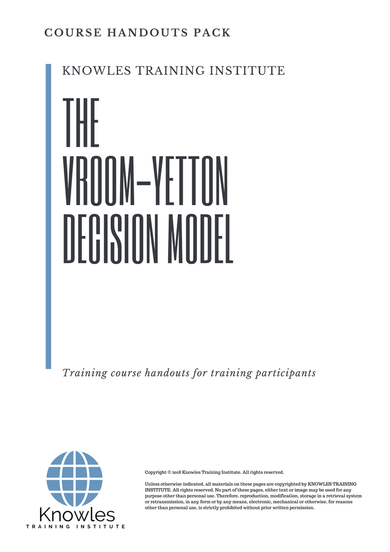 The Vroom-Yetton Decision Model Course Handouts