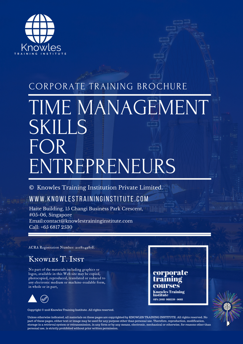 Time Management Skills For Entrepreneurs Course Brochure