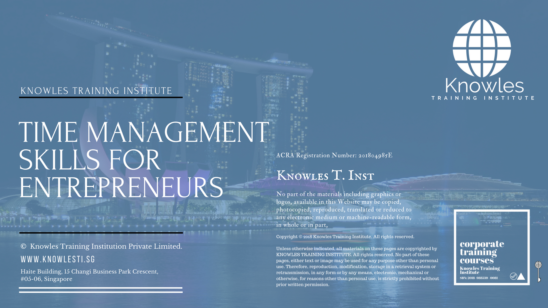 Time Management Skills For Entrepreneurs Course in Singapore