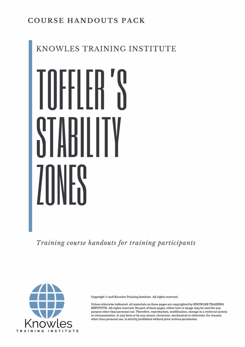Toffler’s Stability Zones Course Handouts