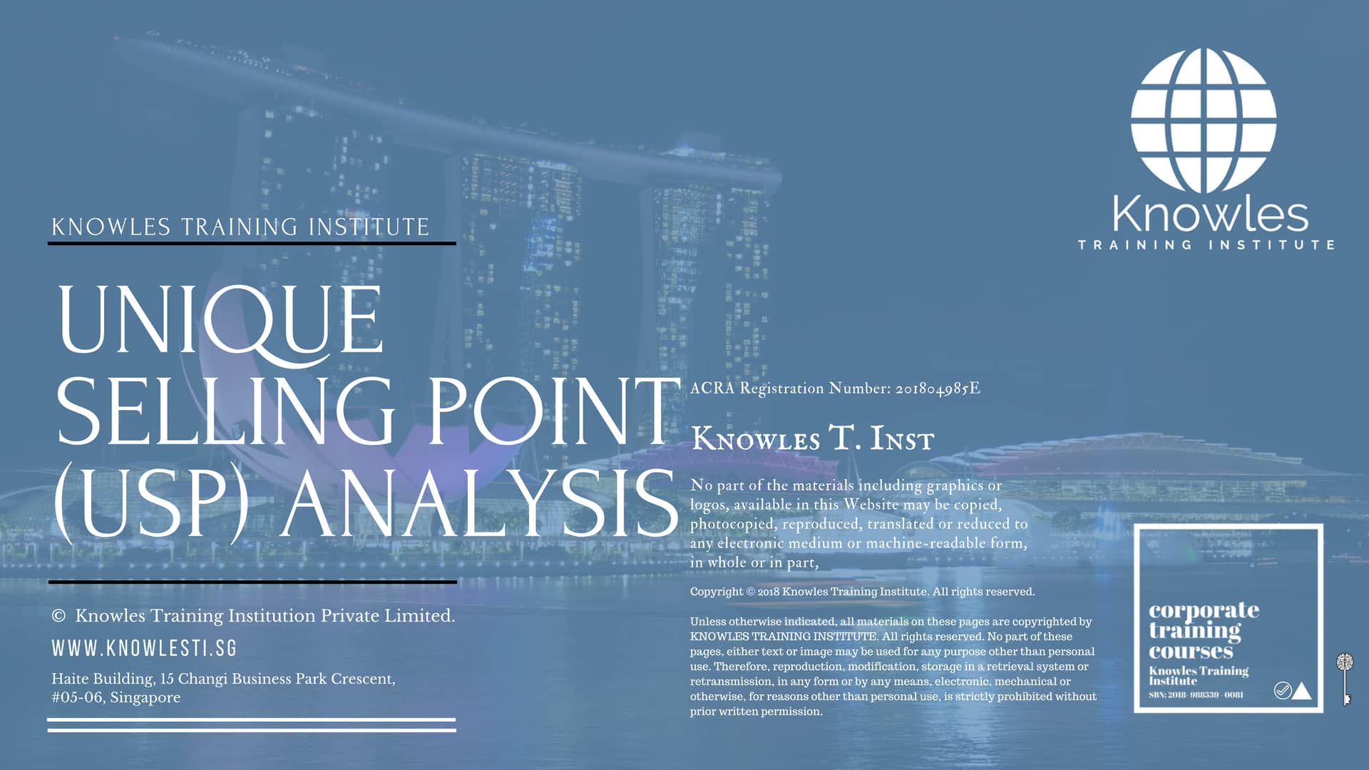 Unique Selling Point (Usp) Analysis Course in Singapore