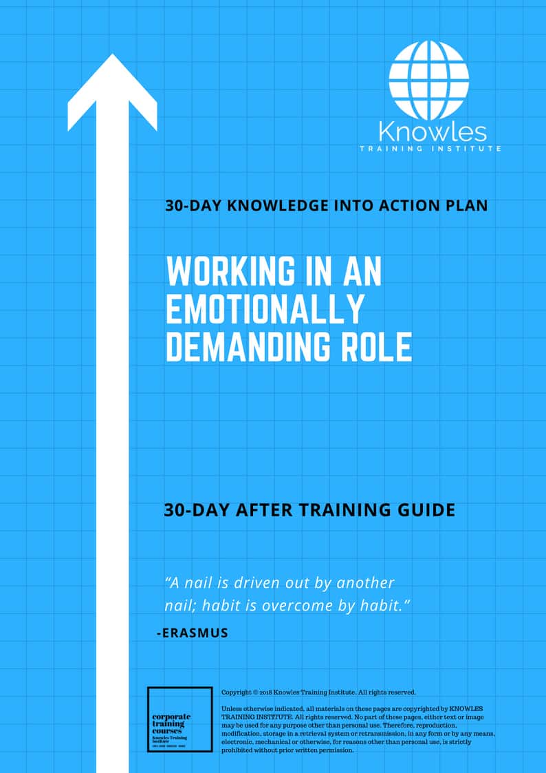 Working In An Emotionally Demanding Role 30-Day Action Plan
